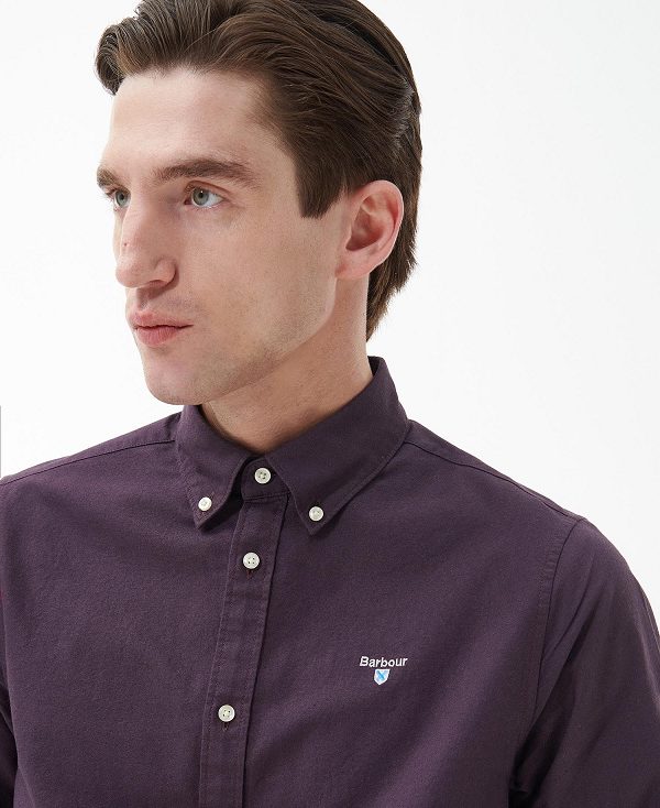 Barbour Oxford Tailored Shirt Purple | BABO87884