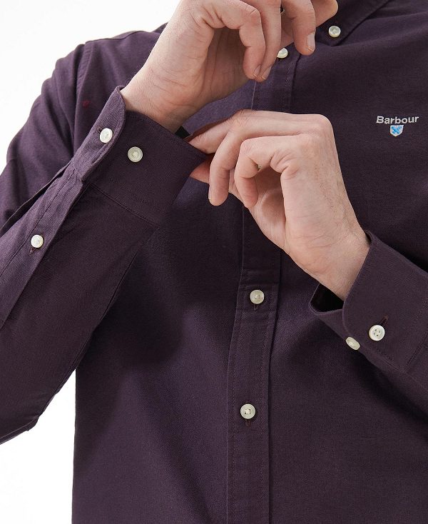 Barbour Oxford Tailored Shirt Purple | BABO87884