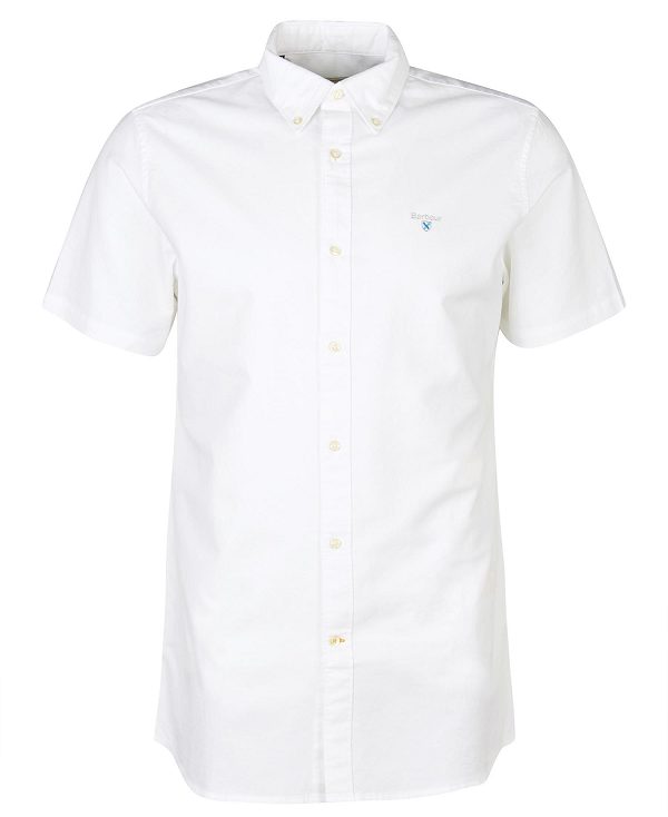 Barbour Oxford Tailored Short-sleeved Shirt White | BABO87650