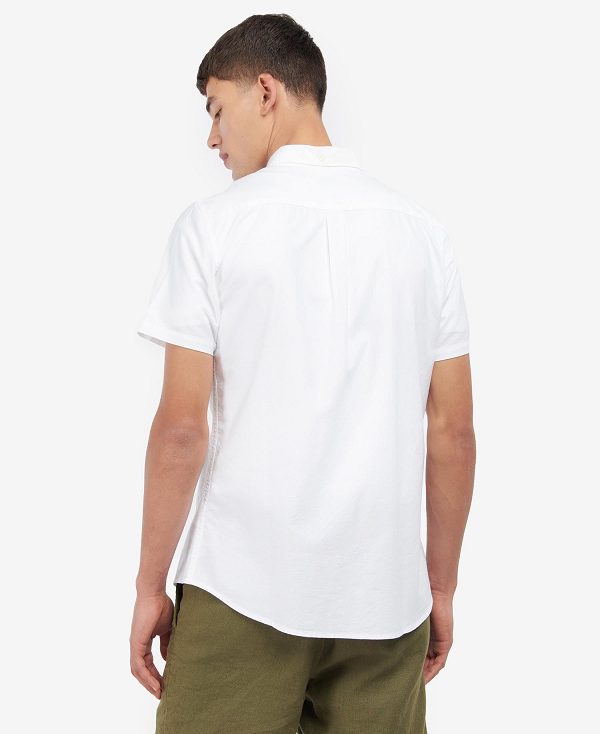 Barbour Oxford Tailored Short-sleeved Shirt White | BABO87650