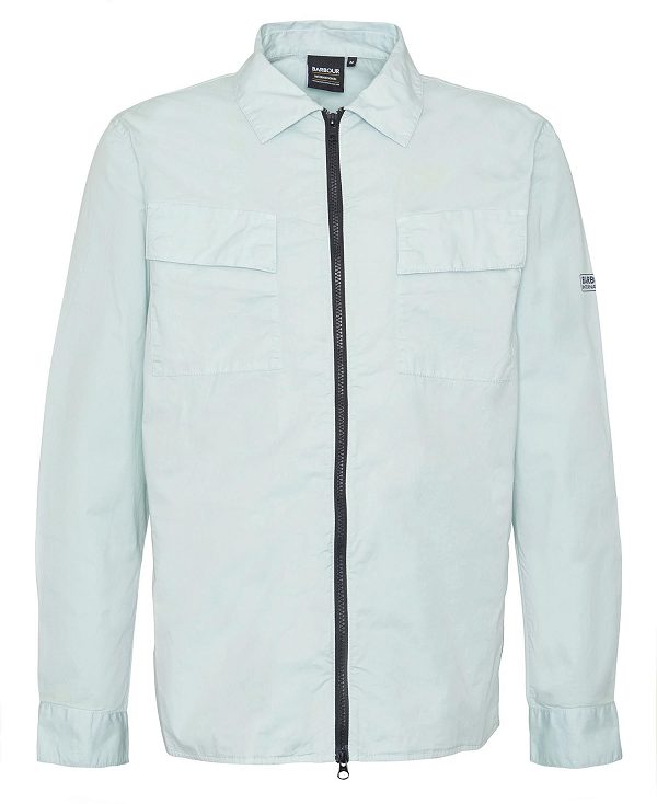 Barbour Parson Overshirt Green Fig | BABO87975