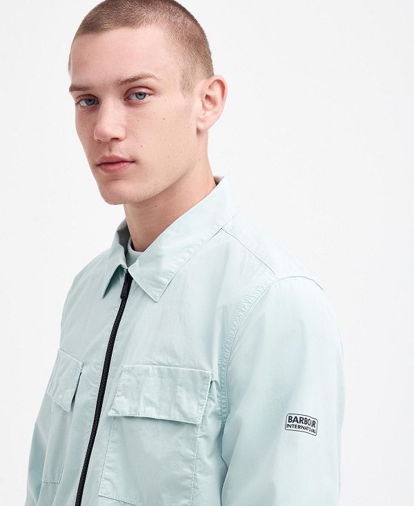 Barbour Parson Overshirt Green Fig | BABO87975