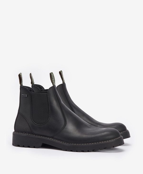 Barbour Patton Chelsea Boots Classic Black | BABO88854