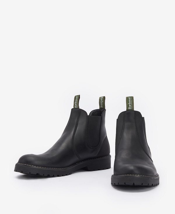 Barbour Patton Chelsea Boots Classic Black | BABO88854