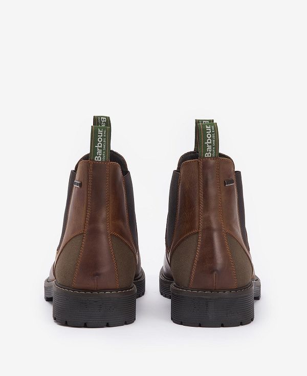 Barbour Patton Chelsea Boots Teak | BABO88867