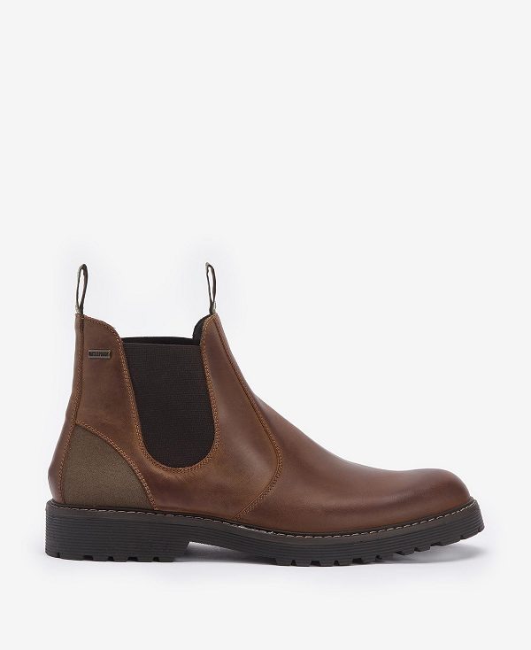 Barbour Patton Chelsea Boots Teak | BABO88867