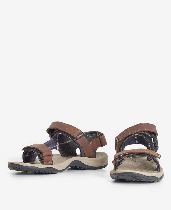 Barbour Pawston Sandals Classic Brown | BABO88885