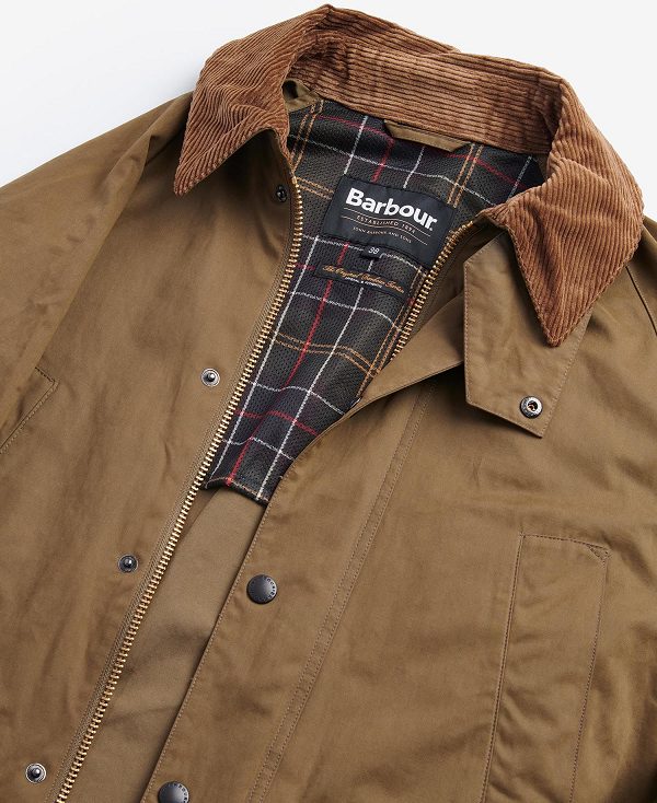 Barbour Peached Oversized Bedale Casual Jacket Dark Sand | BABO87501