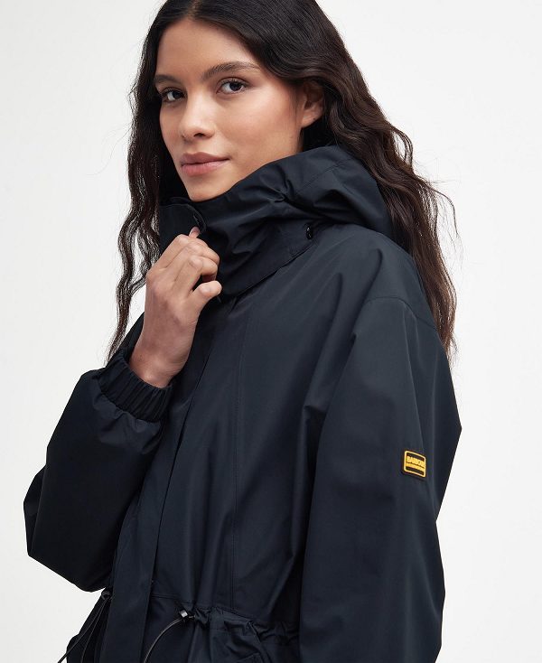 Barbour Pedal Oversized Waterproof Jacket Classic Black | BABO89387