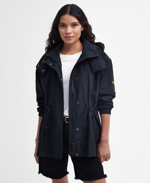 Barbour Pedal Oversized Waterproof Jacket Classic Black | BABO89387