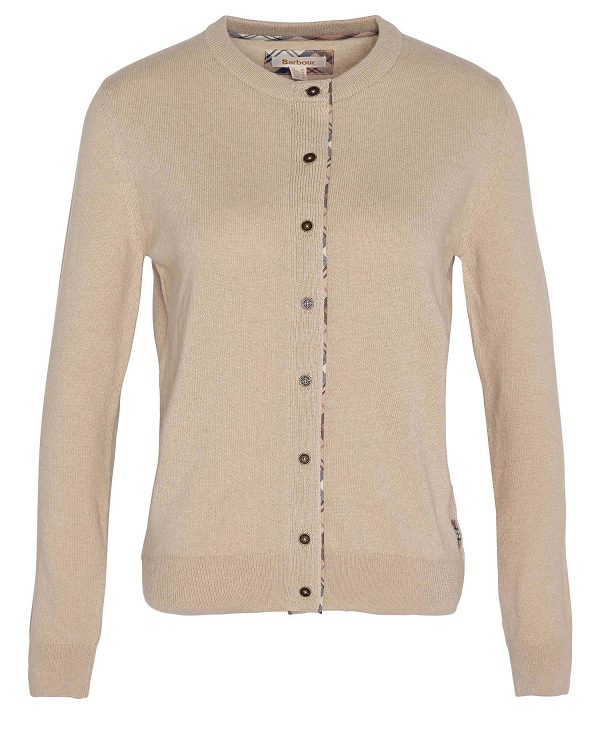 Barbour Pendle Cardigan Honey/Hessian Tartan | BABO89734