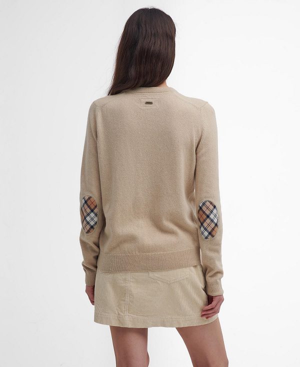 Barbour Pendle Cardigan Honey/Hessian Tartan | BABO89734