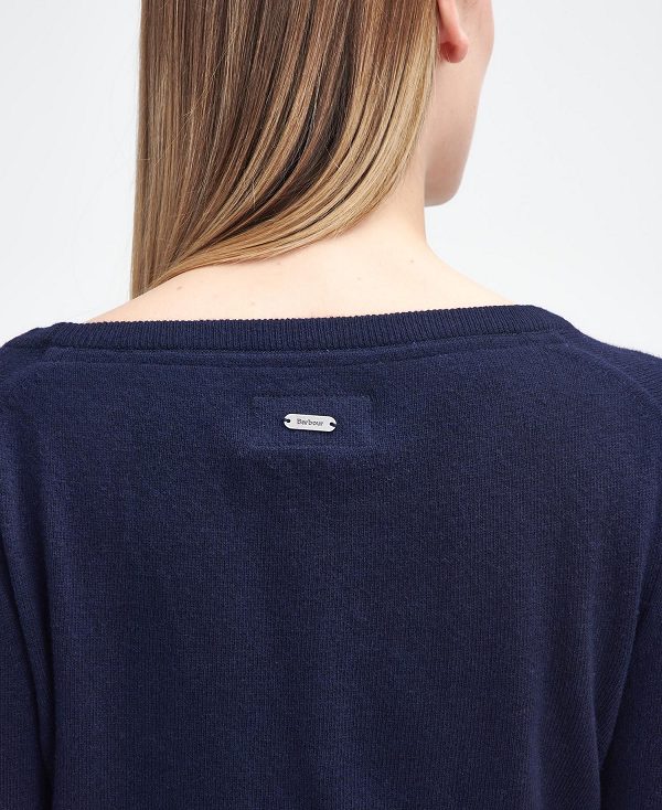 Barbour Pendle Crew Neck Jumper Navy | BABO89717