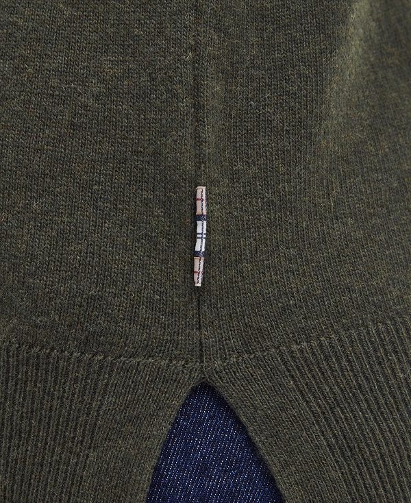 Barbour Pendle Crew Neck Jumper Olive | BABO89757