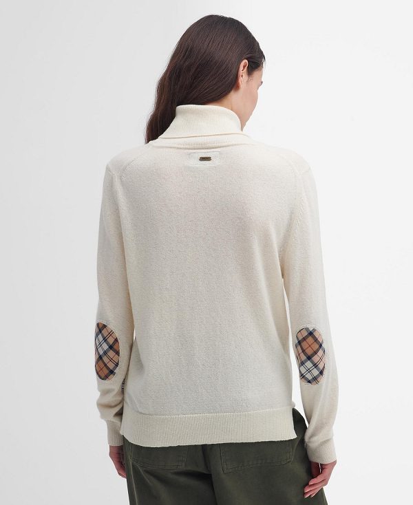 Barbour Pendle Roll-neck Jumper Beige | BABO89713