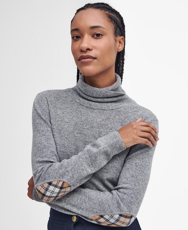 Barbour Pendle Roll-neck Jumper Grey | BABO89739