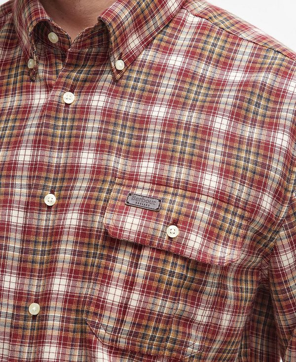 Barbour Penrice Regular Long-sleeved Shirt Red | BABO87889