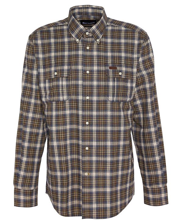 Barbour Penrice Regular Long-sleeved Shirt Navy | BABO87890