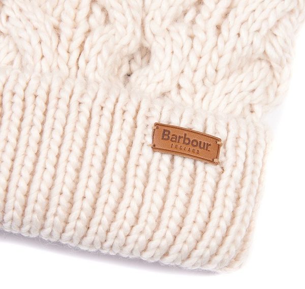 Barbour Penshaw Cable-knit Beanie Charcoal | BABO90039