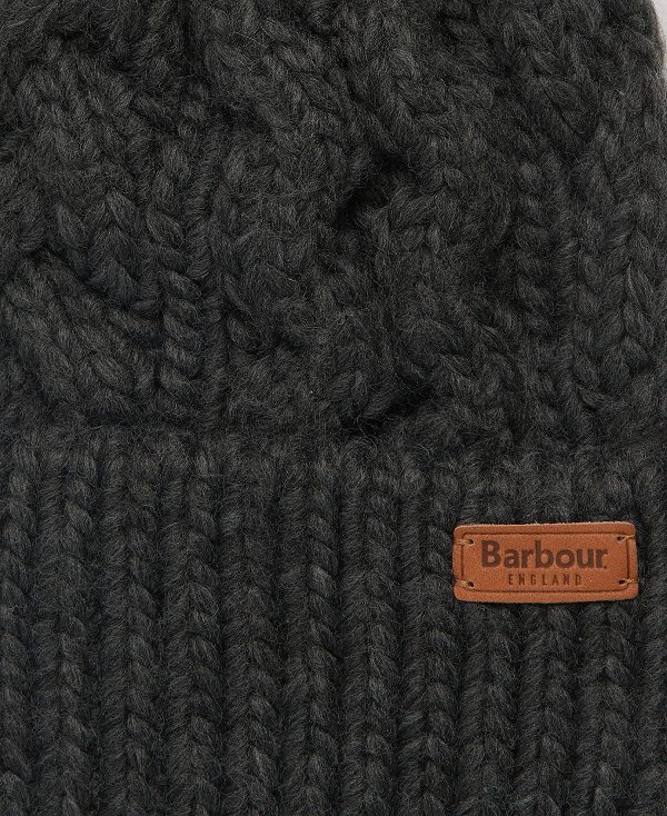 Barbour Penshaw Cable-knit Beanie Navy | BABO90045