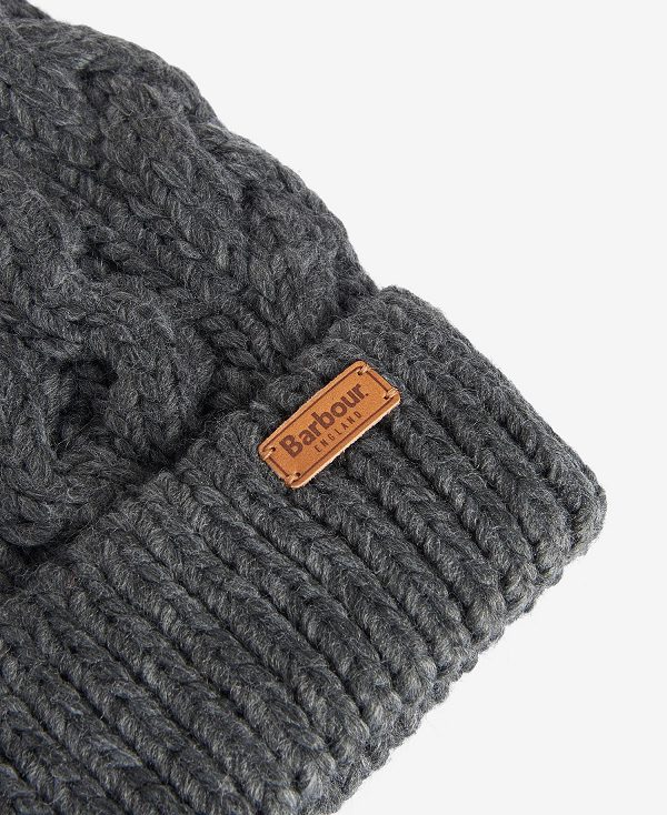 Barbour Penshaw Cable-knit Beanie Navy | BABO90045