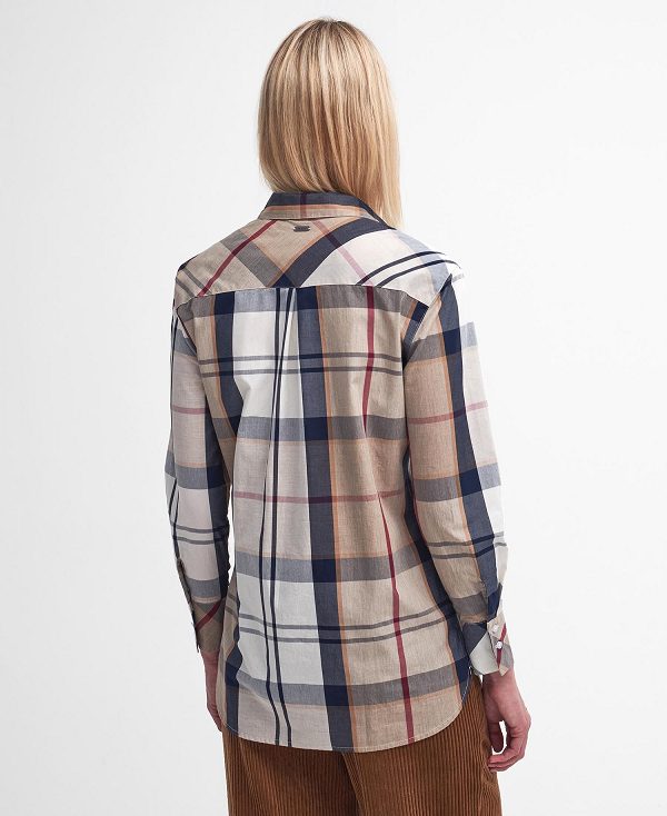 Barbour Perthshire Long-sleeved Shirt Hessian Tartan | BABO89516