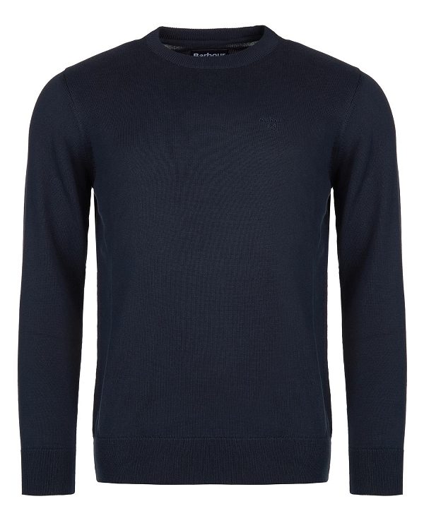 Barbour Pima Cotton Crew Neck Charcoal | BABO88589