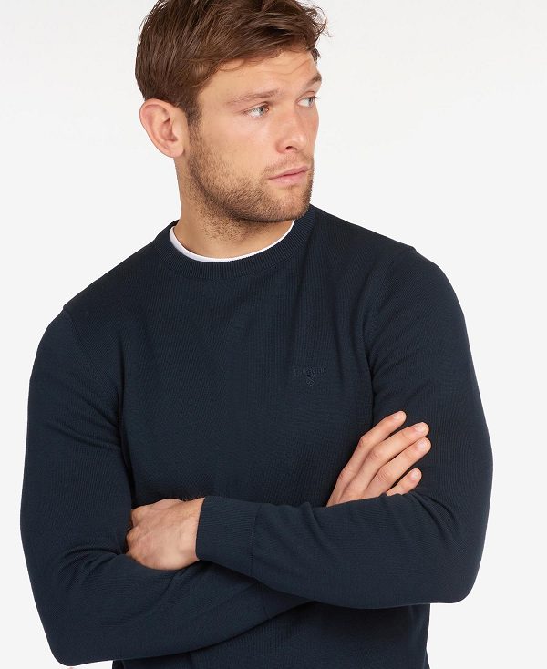 Barbour Pima Cotton Crew Neck Charcoal | BABO88589