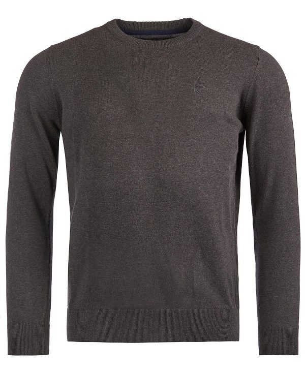 Barbour Pima Cotton Crew Neck Deep Grey | BABO88581