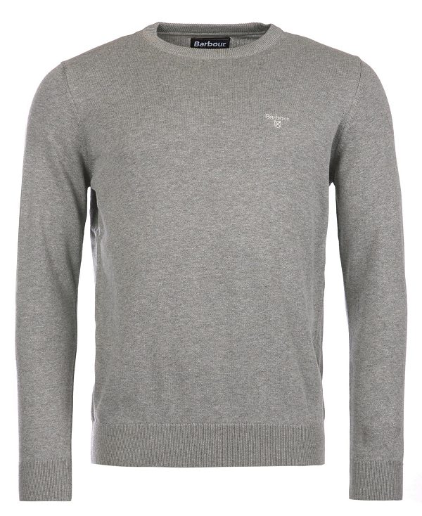 Barbour Pima Cotton Crew Neck Grey | BABO88544