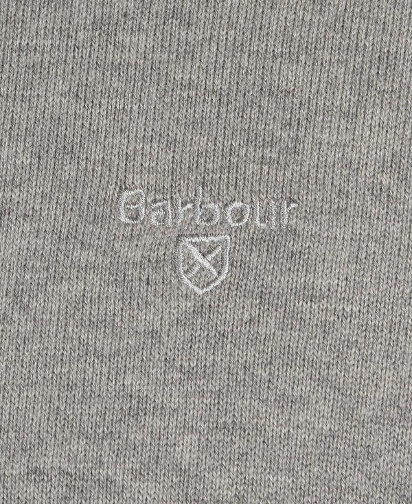 Barbour Pima Cotton Crew Neck Grey | BABO88544