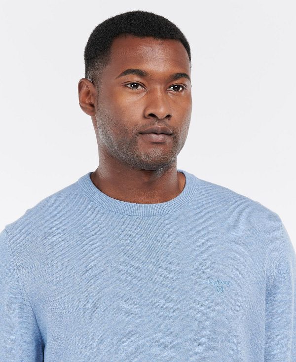 Barbour Pima Cotton Crew Neck Jumper Charcoal | BABO88505