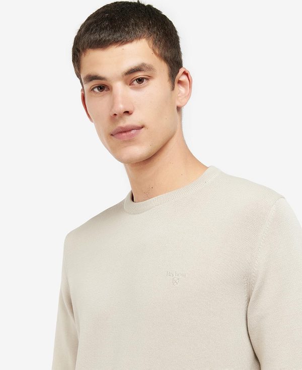 Barbour Pima Cotton Crew Neck Jumper Navy | BABO88499