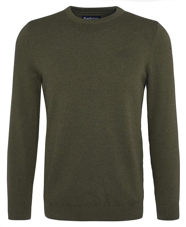 Barbour Pima Cotton Knitted Jumper Green | BABO88596