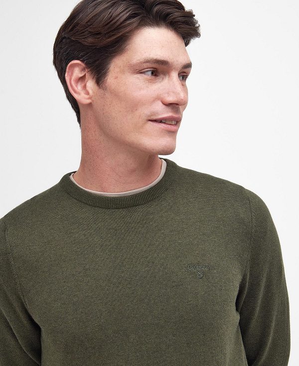 Barbour Pima Cotton Knitted Jumper Green | BABO88596