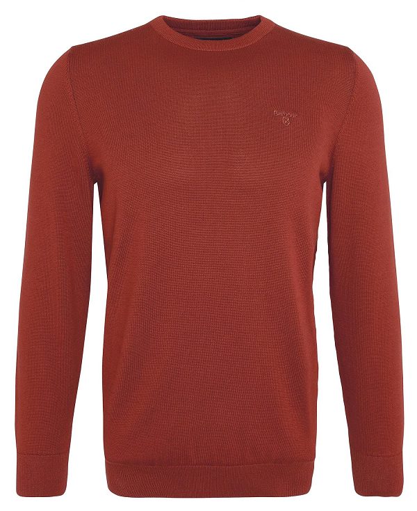 Barbour Pima Cotton Knitted Jumper Red | BABO88595