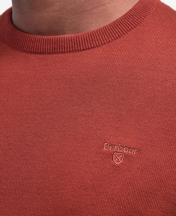 Barbour Pima Cotton Knitted Jumper Red | BABO88595