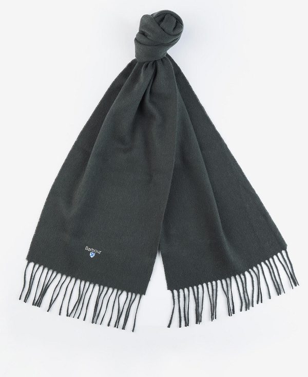 Barbour Plain Lambswool Scarf Charcoal/Grey | BABO89103