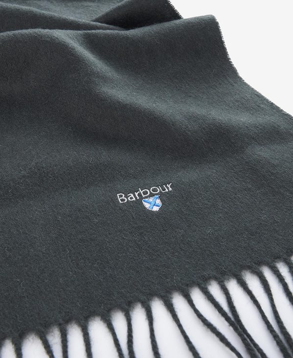 Barbour Plain Lambswool Scarf Charcoal/Grey | BABO89103