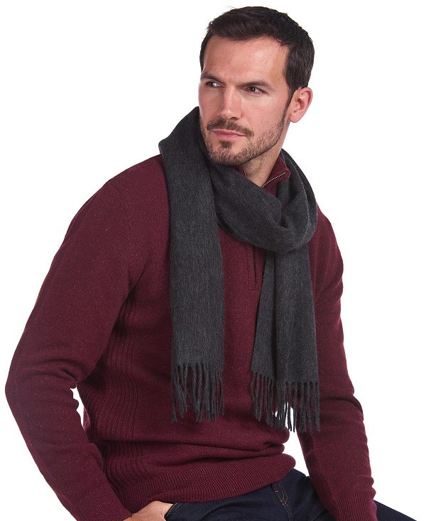 Barbour Plain Lambswool Scarf Seaweed | BABO89101