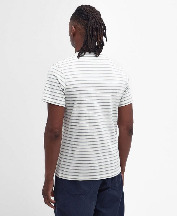 Barbour Ponte Striped T-shirt Ecru | BABO88365