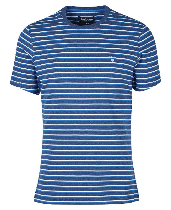 Barbour Ponte Striped T-shirt Grey Marl | BABO88375