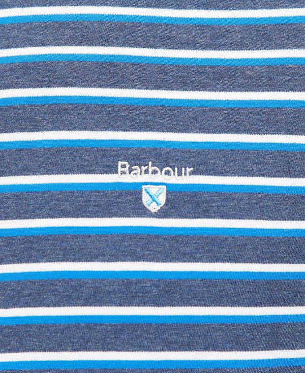 Barbour Ponte Striped T-shirt Grey Marl | BABO88375