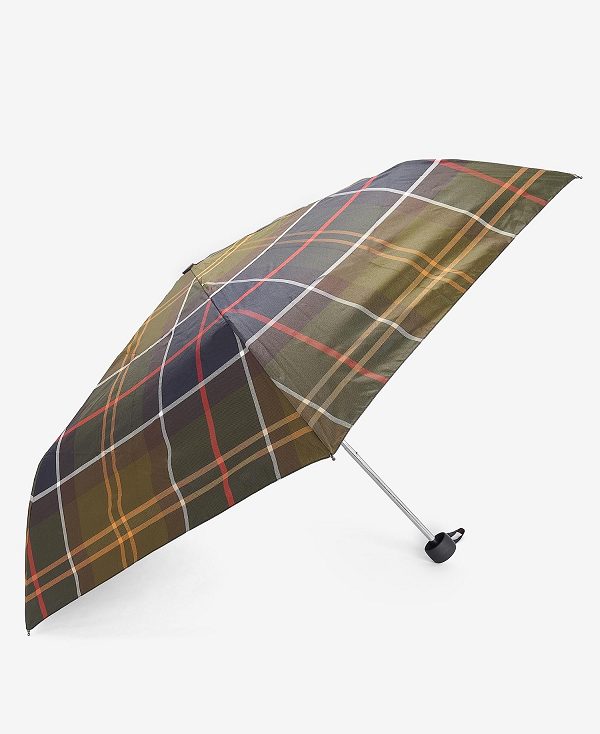 Barbour Portree Tartan Umbrella Soft Mint | BABO89163