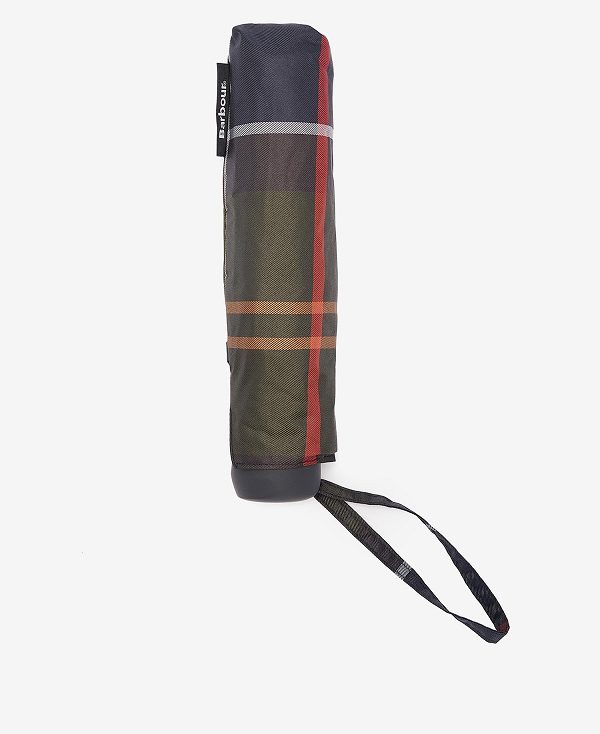 Barbour Portree Tartan Umbrella Soft Mint | BABO89163