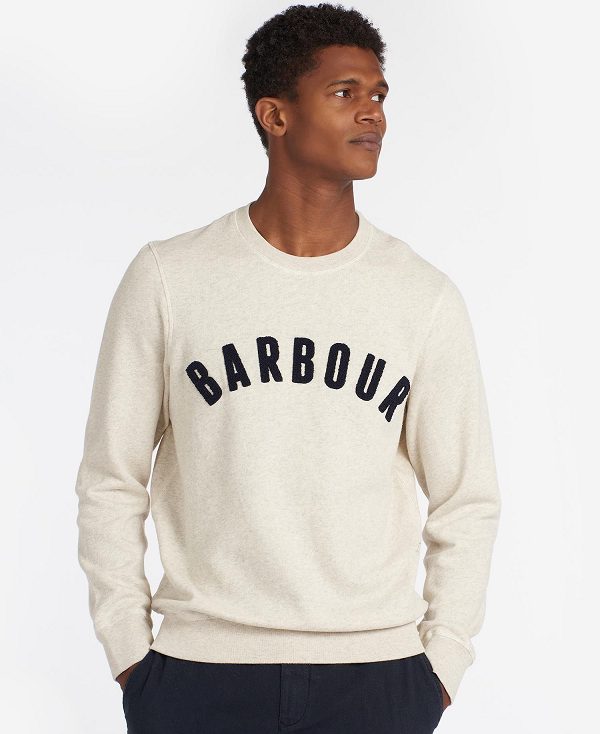 Barbour Prep Logo Sweatshirt Grey Marl | BABO88422