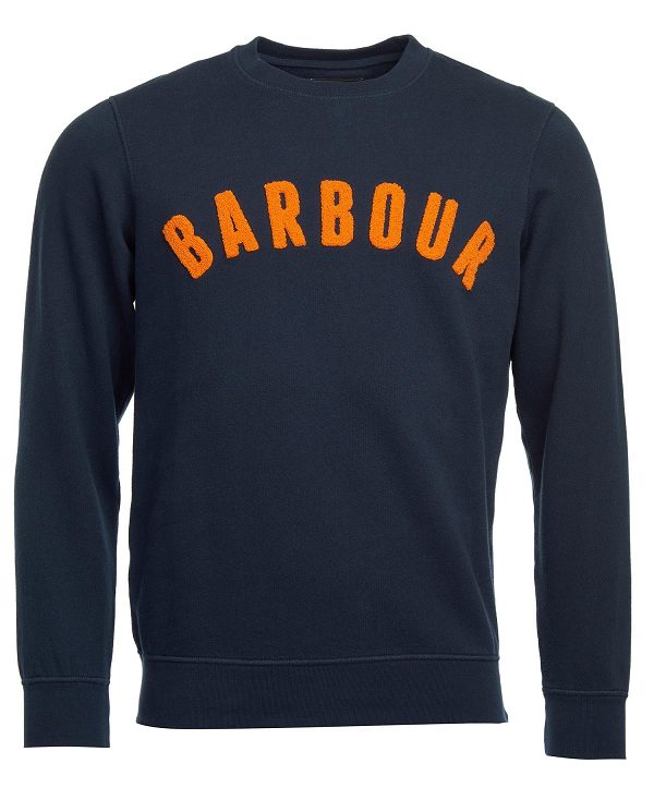 Barbour Prep Logo Sweatshirt Navy | BABO88435