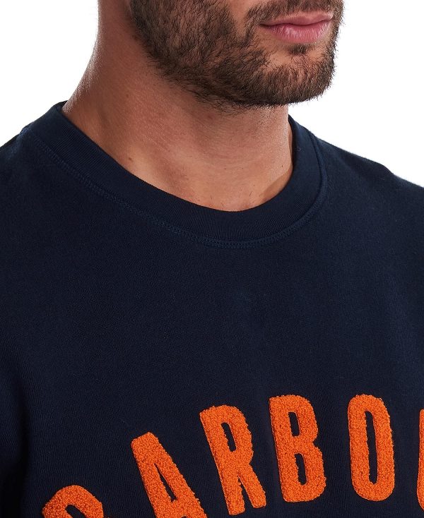 Barbour Prep Logo Sweatshirt Navy | BABO88435