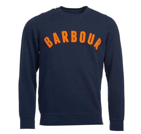 Barbour Prep Logo Sweatshirt Navy | BABO88435