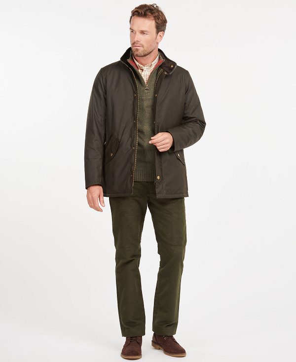 Barbour Prestbury Wax Jacket Olive | BABO87285